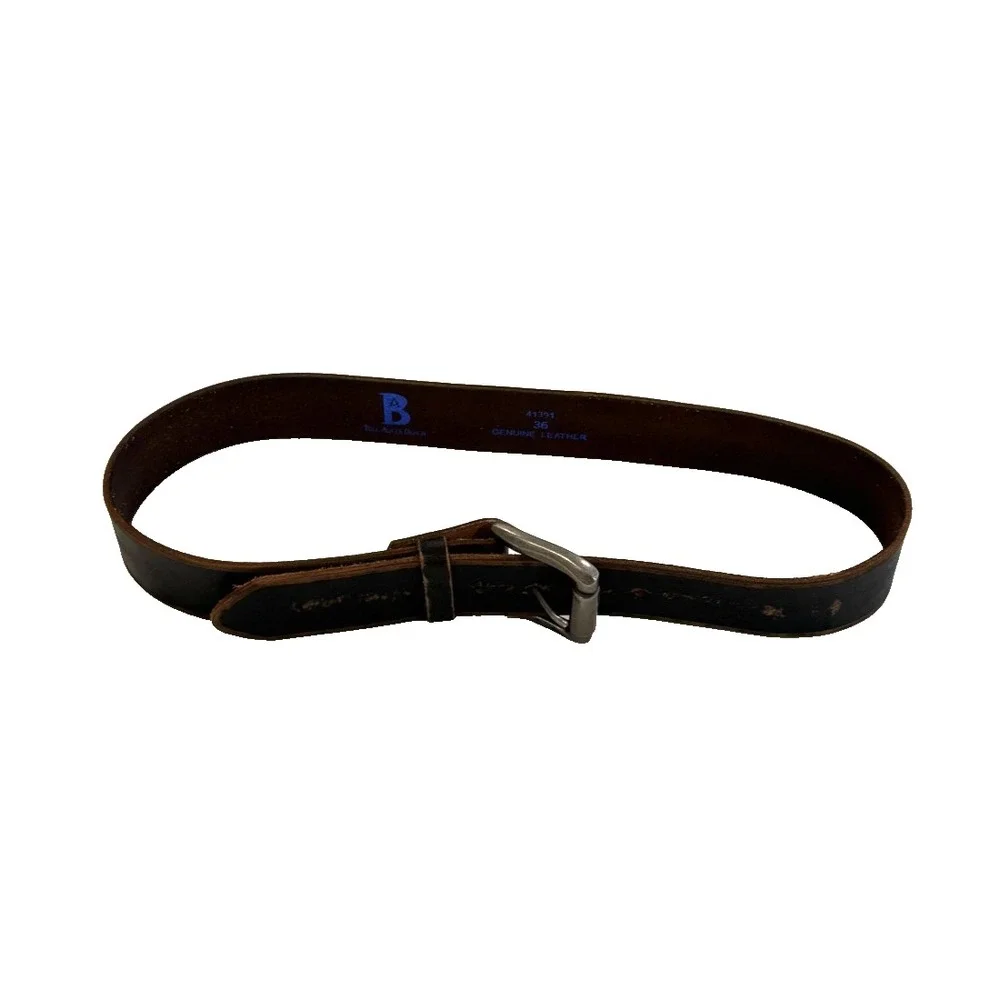 Bill Adler Design Men's Genuine Leather Chunky Distressed Brown Belt; Size 36